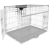 Duvo+ Cage pour chiens Duvo+ Ninja Edition avec porte coulissante noire, dimensions : 61 x 46 x 53 cm