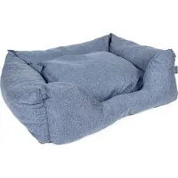 Duvo+ Lit pour chien Duvo+ Textura, forme rectangulaire, couleur bleue, taille L