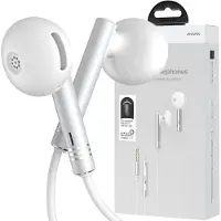 JOYROOM Casque Audio Filaire Wired Series Jr-Ew06 Metal - Argent Et Blanc