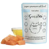 Gussto Cat Fresh Salmon 24x85 g - nourriture humide pour chats au saumon frais