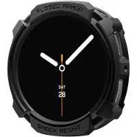 Spigen Rugged Armor Conu pour Samsung Galaxy Watch 8 44 mm Coque en TPU durable (2025) Noir mat