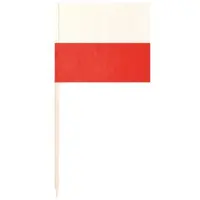 Papstar Cure-dents de banquet avec drapeau polonais, longueur 8 cm, 500 pièces.
