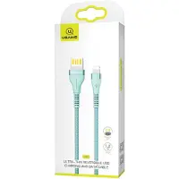 Usams U33 Lightning Cable Tressé 1,2 M 2A Fast Charging Blue/Teal Sj360Usb02 (Us-Sj360)