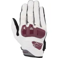 Alpinestars Gants Chrome Off White Burgundy