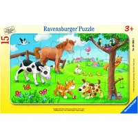 Ravensburger 15 pièces Kinder Cadre Puzzle Les amis des animaux câlins 06066