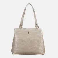 Wojewodzic OLIVIA - Sac à main en crocodile verni beige