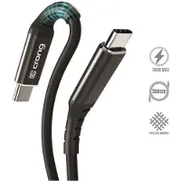 Crong Armor Link - 100W PD 5A câble USB-C vers USB-C 200cm (noir)
