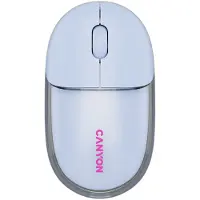 Canyon On Click 24, souris optique sans fil 2en1 Bluetooth / 2,4 GHz, 1 200 ppp, batterie 5 000 mAh, bleu