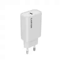 Canyon Adapter charger OnCharge 30CL Max Power 30W 1xPD EU White (30 W, 1 portion), Chargeur USB, Blanc