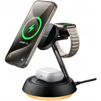 Mcdodo Chargeur Inductif 15W 3In1 Pour Magsafe Iphone Airpods Montre Lampe