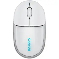 Canyon On Click 24, souris optique sans fil 2en1 Bluetooth / 2,4 GHz, 1 200 ppp, batterie 5 000 mAh, blanc