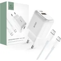 Tech-Protect C20W Chargeur réseau 2 ports Pd20W/Qc3.0 + Câble Type-C Blanc