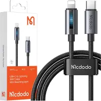 Mcdodo CA-5710 Câble USB-C vers Lightning avec lumière clignotante 36W 1.2m (noir) (1.20 m, 36 W)