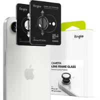 Ringke - Camera Lens Frame Glass (2 pack) - iPhone 16e - Black (2 pcs, Apple iPhone 16e), Téléphone portable : film de protection, Noir