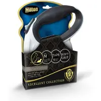 Hilton Smart Dog Tape M Biało-Czarna Smycz Automatyczna 4m Dla Psa Do 20kg (M, Chien, Promenade)