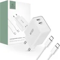 Tech-Protect C35W 2-Port Mains Charger Pd35W + Type C Cable White