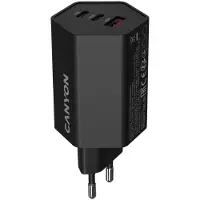 Canyon Chargeur secteur CND-CHAHEX65B, 65 W, 2x USB Type-C, USB-A Noir