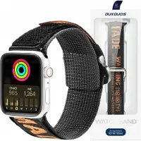 DUX Strap (version extérieure) strap for Apple Watch Ultra, SE, 8, 7, 6, 5, 4, 3, 2, 1 (49, 45, 4 (42 mm, 44 mm, 45 mm, 49 mm, Acier inoxydable, Nylon), Sangles de montre, Noir