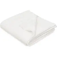 Matex Couverture en coton TULLY, blanc (75x100cm)