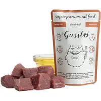 Gussto Cat Fresh Beef 24x85 g - nourriture humide pour chats au bœuf frais