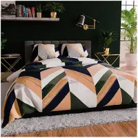 MARKIZETA HOME Parure de lit 220x200 satin de coton Triana Géométrique Multicolore