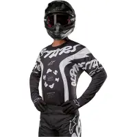 Alpinestars Maillot Racer Hana 2024 Black White, Taille: XL