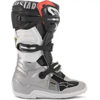 Alpinestars Bottes Tech 7S Junior - Couleurs Passées Black Silver White Gold