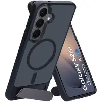 Mobiparts Hardcover Samsung Galaxy S26 Plus with Stand Function Satin Black (Magsafe Compatible) (Samsung Galaxy S26), Coque pour téléphone portable, Noir
