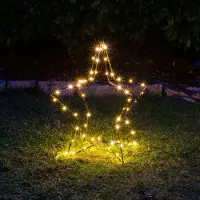 BURI étoile de Noël LED 3D H51cm noir Étoile lumineuse filaire Décoration de Noël