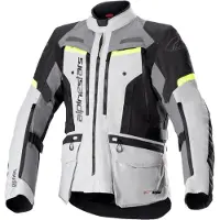 Alpinestars Bogotá Pro, veste textile Drystar ,Gris Clair/Gris Foncé/Jaune Néon ,L