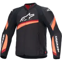 Alpinestars T-GP Plus R V4, veste en textile ,Noir/Rouge Néon ,L