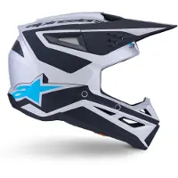 Alpinestars S-M3 Heat Noir Argent Mat Casque Motocross Taille 2XL