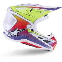 Alpinestars S-M7 Fuse Blanc Multicolore Casque Motocross Taille XL