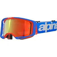 Alpinestars Masque Vision 8 Wordmark Blue Orange Mirror Red, Taille: One Size