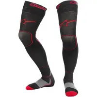 Alpinestars Chaussettes Longues Épaisses MX Tech Black Red, Taille: S/M