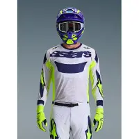 Alpinestars Maillot Racer Air Riway 2026 Light Gray Yellow Fluo Blue