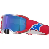 Alpinestars Masque Vision 5 Corp Red White Blue Mirror Blue, Taille: One Size