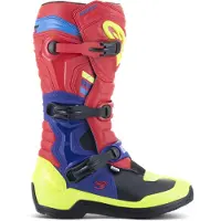 Alpinestars Tech 3, bottes ,Rouge/Bleu Foncé/Jaune Néon ,11 US