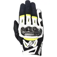 Alpinestars SMX-2 Air Carbon V2 Noir Blanc Jaune Gants Taille S