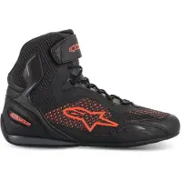 Alpinestars Chaussures Faster-3 Rideknit Black Red Fluo