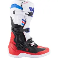 Alpinestars Bottes Tech 3 White Bright Red Dark Blue