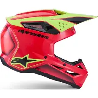 Alpinestars S-M3 Fray Rouge Jaune Casque Motocross Taille XS