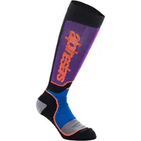 Alpinestars Chaussettes MX Plus Black Royal Blue Purple