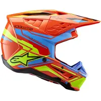 Alpinestars S-M5 Action 2 Helmet Ece 22.06 Orange Fluo Cyan Yellow Fluo G Taille M