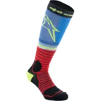 Alpinestars Chaussettes MX Pro V2 Black Red Light Blue