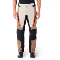Alpinestars ST-1, pantalon textile imperméable ,Marron Clair/Beige/Noir/Rouge Néon ,XL