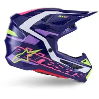 Alpinestars S-M7 Deed Lilas Casque Motocross Taille XS