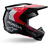 Alpinestars Honda S-M5 Helmet Ece 22.06 Black Red Glossy Taille S