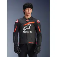 Alpinestars Gp Plus R V4 Airflow Leather Jacket Black Red Fluo White Taille 56