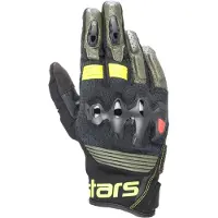 Alpinestars Gants En Cuir Halo Forest Black Yellow Fluo, Taille: M